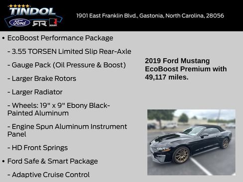 Used 2019 Ford Mustang Premium w/ Ecoboost Performance Package RWD image 18