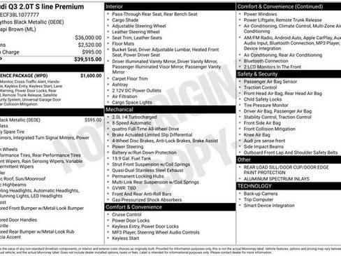 Used 2020 Audi Q3 2.0T Premium w/ Convenience Package image 49