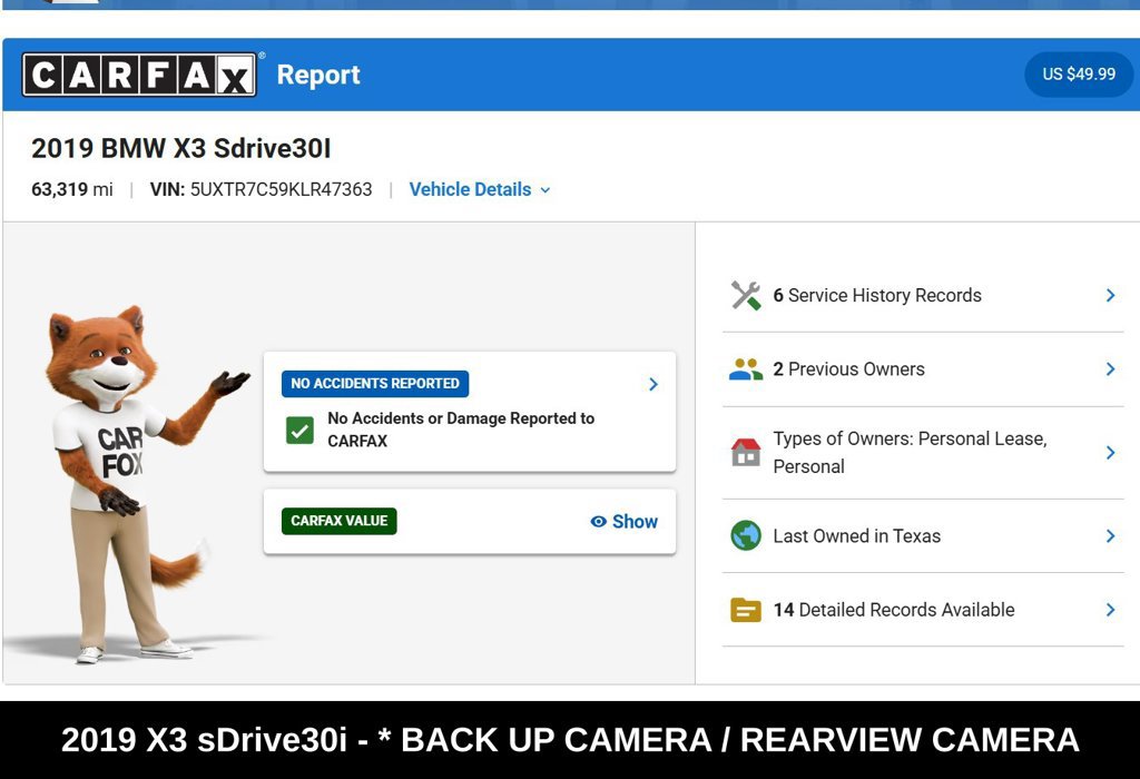 Used 2019 BMW X3 sDrive30i w/ Convenience Package RWD image 9