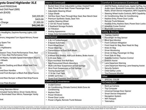 Certified 2024 Toyota Grand Highlander XLE image 7