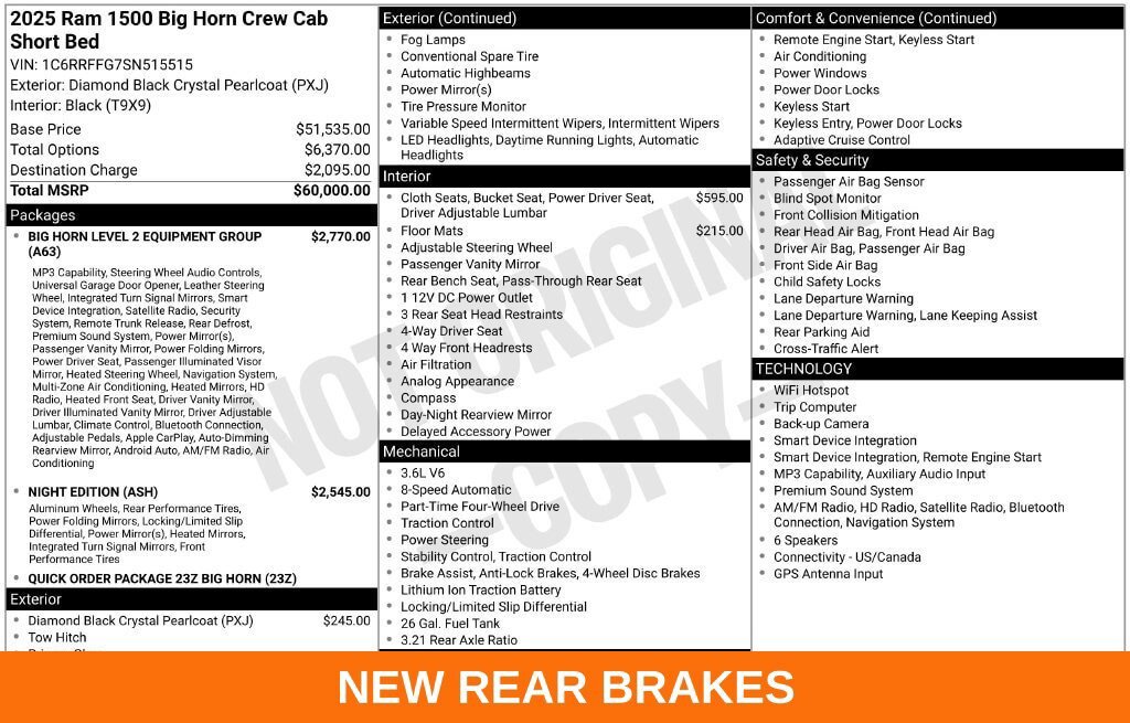 Used 2025 RAM 1500 Big Horn AWD/4WD image 2