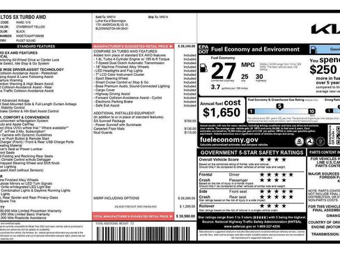 Used 2023 Kia Seltos SX w/ SX Sunroof Package image 2