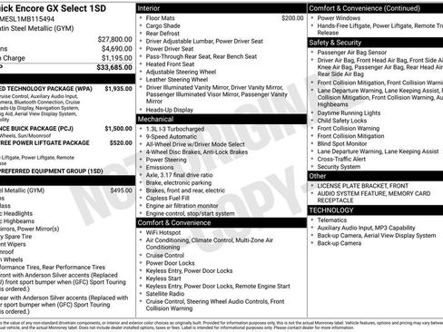 Used 2021 Buick Encore GX Select w/ Advanced Technology Package image 2