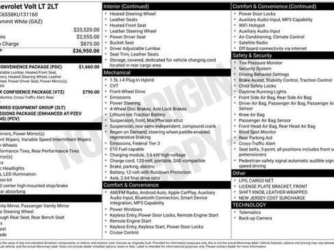 Certified 2019 Chevrolet Volt LT w/ Power Convenience Package FWD image 2