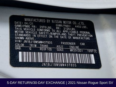 Used 2021 Nissan Rogue Sport SV AWD/4WD image 34