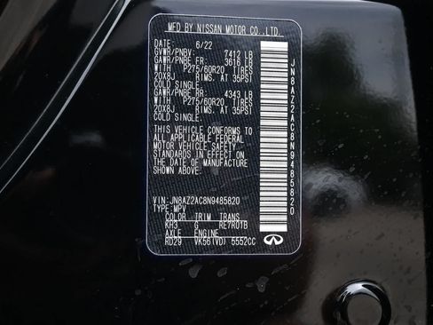 Used 2022 INFINITI QX80 Luxe w/ Cargo Package AWD/4WD image 26