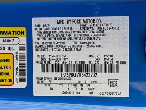 Used 2024 Ford Mustang GT Premium w/ GT Performance Package RWD image 29