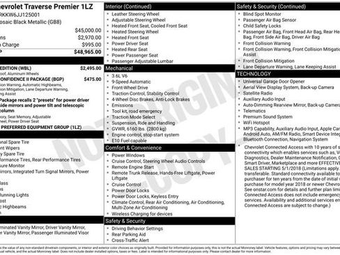Used 2018 Chevrolet Traverse Premier w/ Redline Edition FWD image 6
