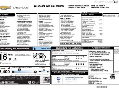 Used 2023 Chevrolet Tahoe High Country image 2