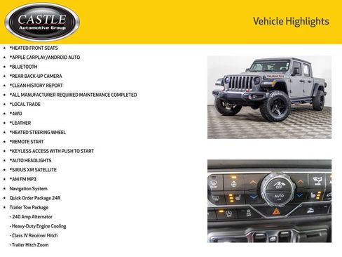 Used 2022 Jeep Gladiator Rubicon w/ LED Lighting Group AWD/4WD image 3