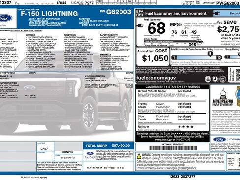 Used 2023 Ford F150 Lightning XLT image 2