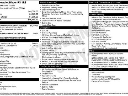 Used 2022 Chevrolet Blazer RS w/ Enhanced Convenience Package image 12