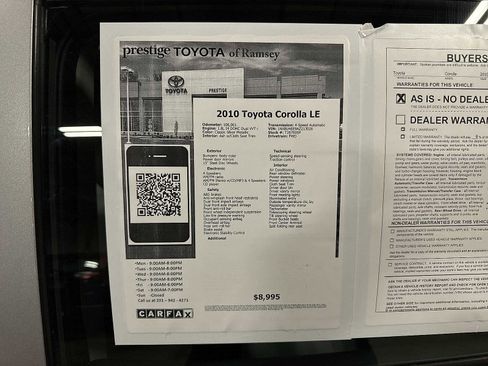 Used 2010 Toyota Corolla LE FWD image 16