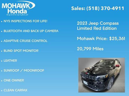 Used 2023 Jeep Compass Limited w/ Elite Group for (Red) Edition AWD/4WD image 7