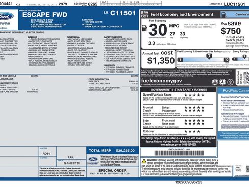 Used 2020 Ford Escape S FWD image 15