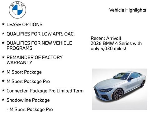 Used 2026 BMW 430i xDrive Coupe w/ M Sport Package AWD/4WD image 4