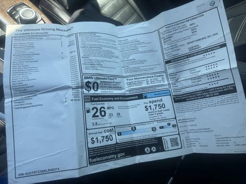 Used 2019 BMW X3 sDrive30i w/ Convenience Package RWD image 44
