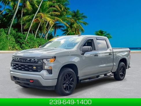 Certified 2025 Chevrolet Silverado 1500 Custom w/ Turbomax Blackout Package RWD image 1
