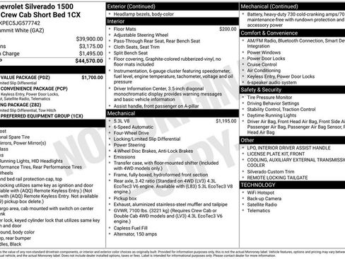 Used 2018 Chevrolet Silverado 1500 Custom w/ Custom Value Package AWD/4WD image 4