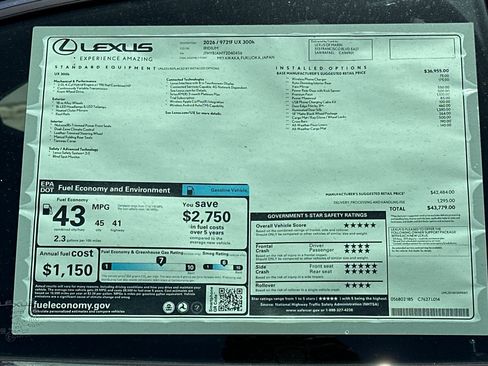 New 2026 Lexus UX 300h FWD image 30
