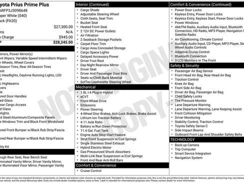 Used 2018 Toyota Prius Prime Plus image 17