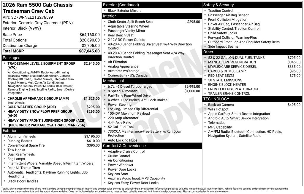 New 2026 RAM 5500 Tradesman AWD/4WD image 28