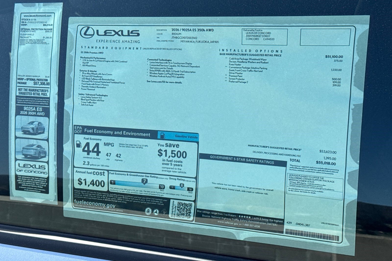 New 2026 Lexus ES 350h AWD w/ Convenience Package image 27