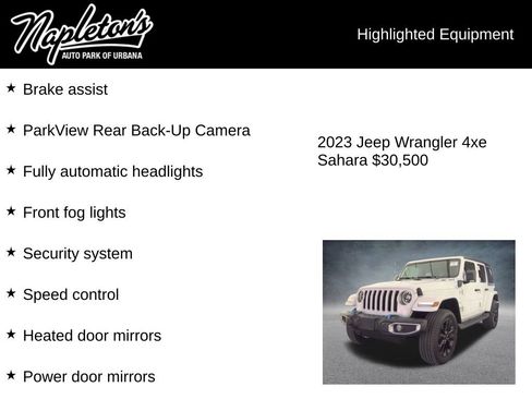 Used 2023 Jeep Wrangler Unlimited Sahara w/ Cold Weather Group AWD/4WD image 6