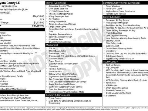 Certified 2024 Toyota Camry LE FWD image 3