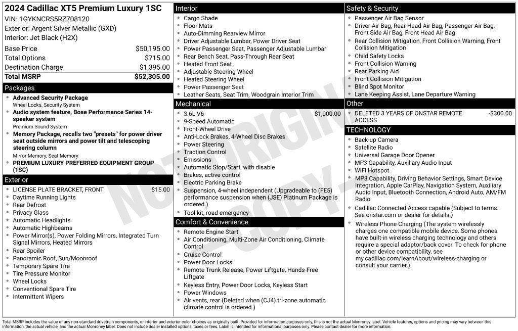 Certified 2024 Cadillac XT5 Premium Luxury FWD image 5