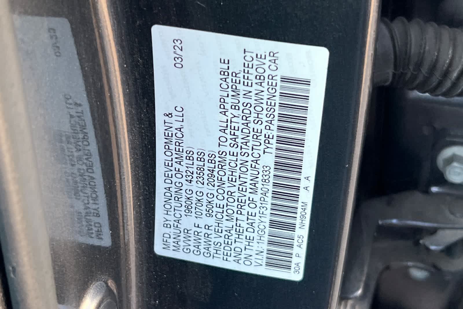 Used 2023 Honda Accord EX image 26