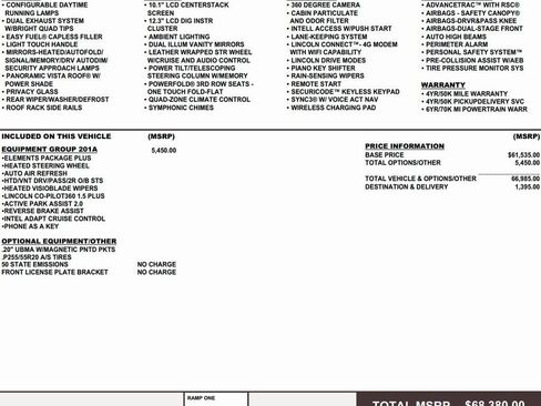 Used 2024 Lincoln Aviator Reserve w/ Equipment Group 201A AWD/4WD image 2