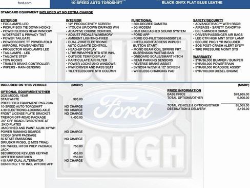 New 2026 Ford F250 Platinum w/ Tremor Off-Road Package image 2