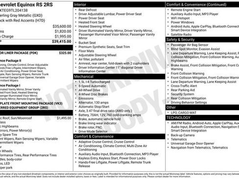 Used 2026 Chevrolet Equinox RS w/ LPO, Floor Liner Package image 35