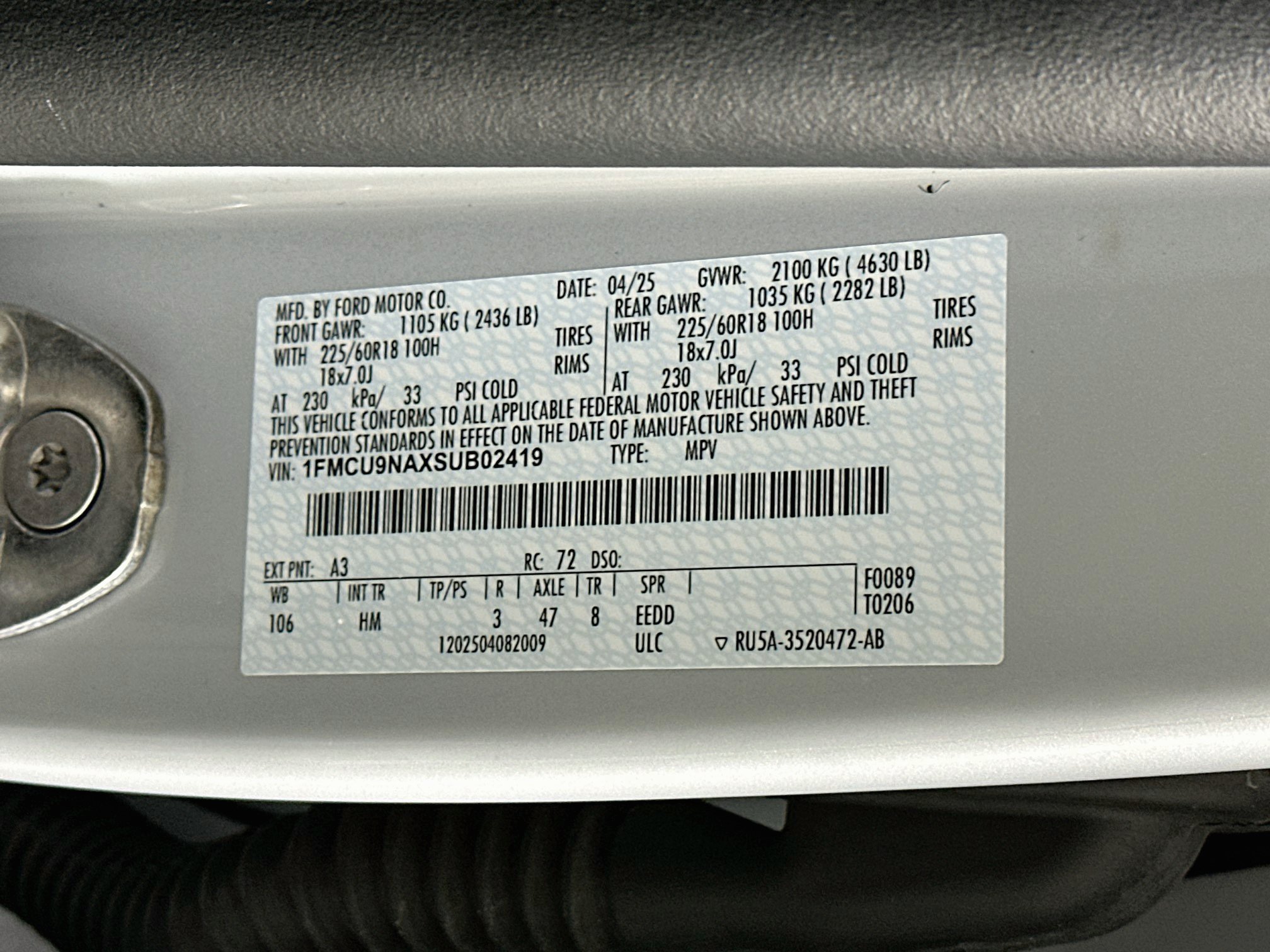 Used 2025 Ford Escape ST-Line Select AWD/4WD image 12