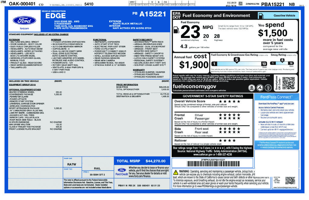 Used 2023 Ford Edge SEL w/ Sport Appearance Package AWD/4WD image 34