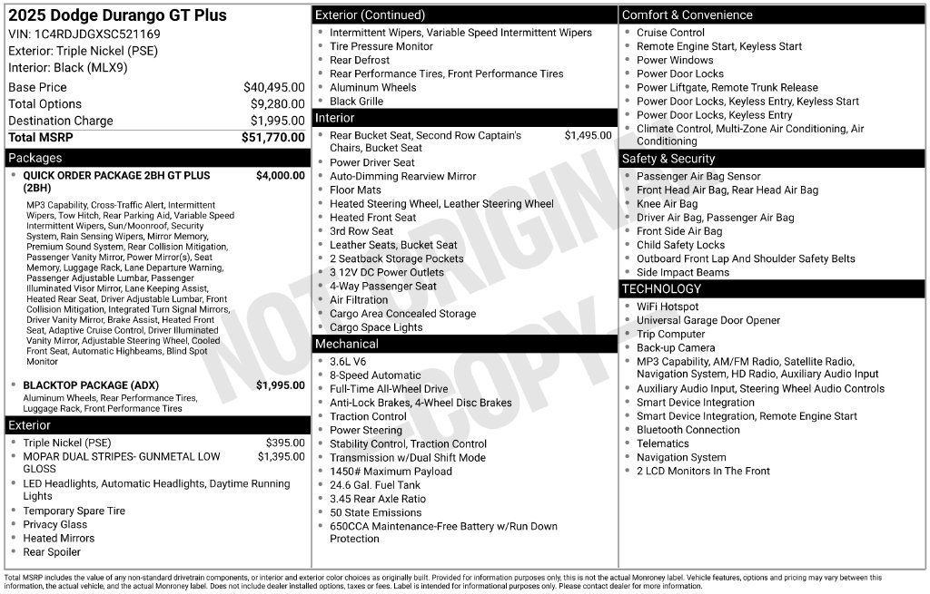 Certified 2025 Dodge Durango GT AWD/4WD image 3