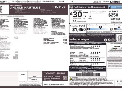 New 2026 Lincoln Nautilus Premier w/ Equipment Group 102A AWD/4WD image 10