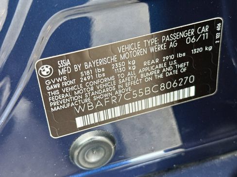 Used 2011 BMW 535i Sedan image 38