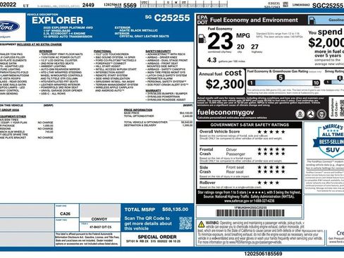 Used 2025 Ford Explorer Platinum w/ LUX Leather Package image 5