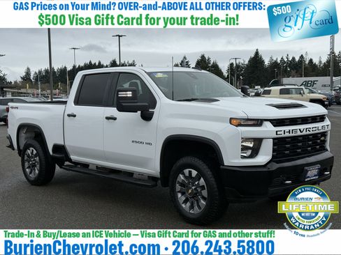Used 2022 Chevrolet Silverado 2500 Custom w/ Custom Value Package AWD/4WD image 7