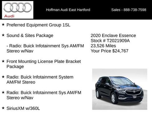 Used 2020 Buick Enclave Essence w/ Sound and Sites Package AWD/4WD image 6