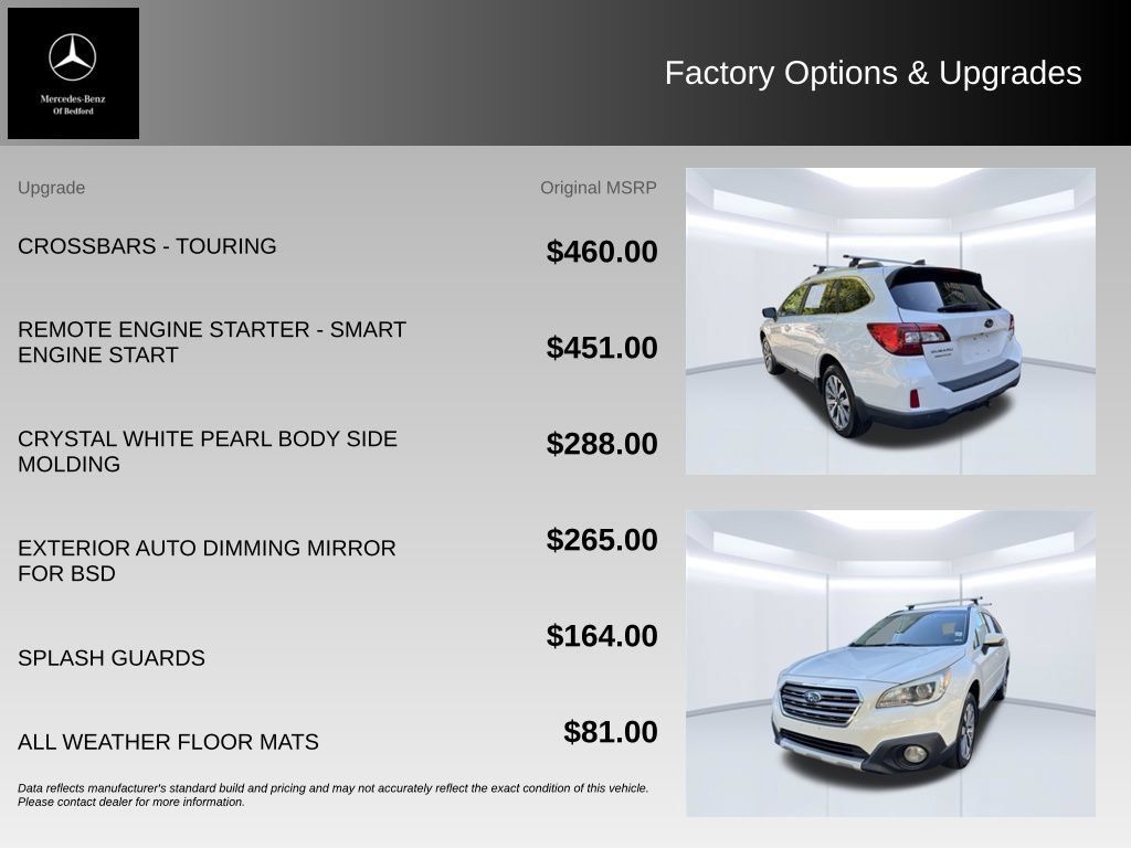 Used 2017 Subaru Outback 2.5i Touring AWD/4WD image 5