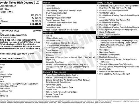 New 2026 Chevrolet Tahoe High Country w/ Sun And Tow Package AWD/4WD image 6