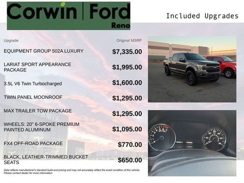 Used 2018 Ford F150 Lariat w/ Equipment Group 502A Luxury image 3