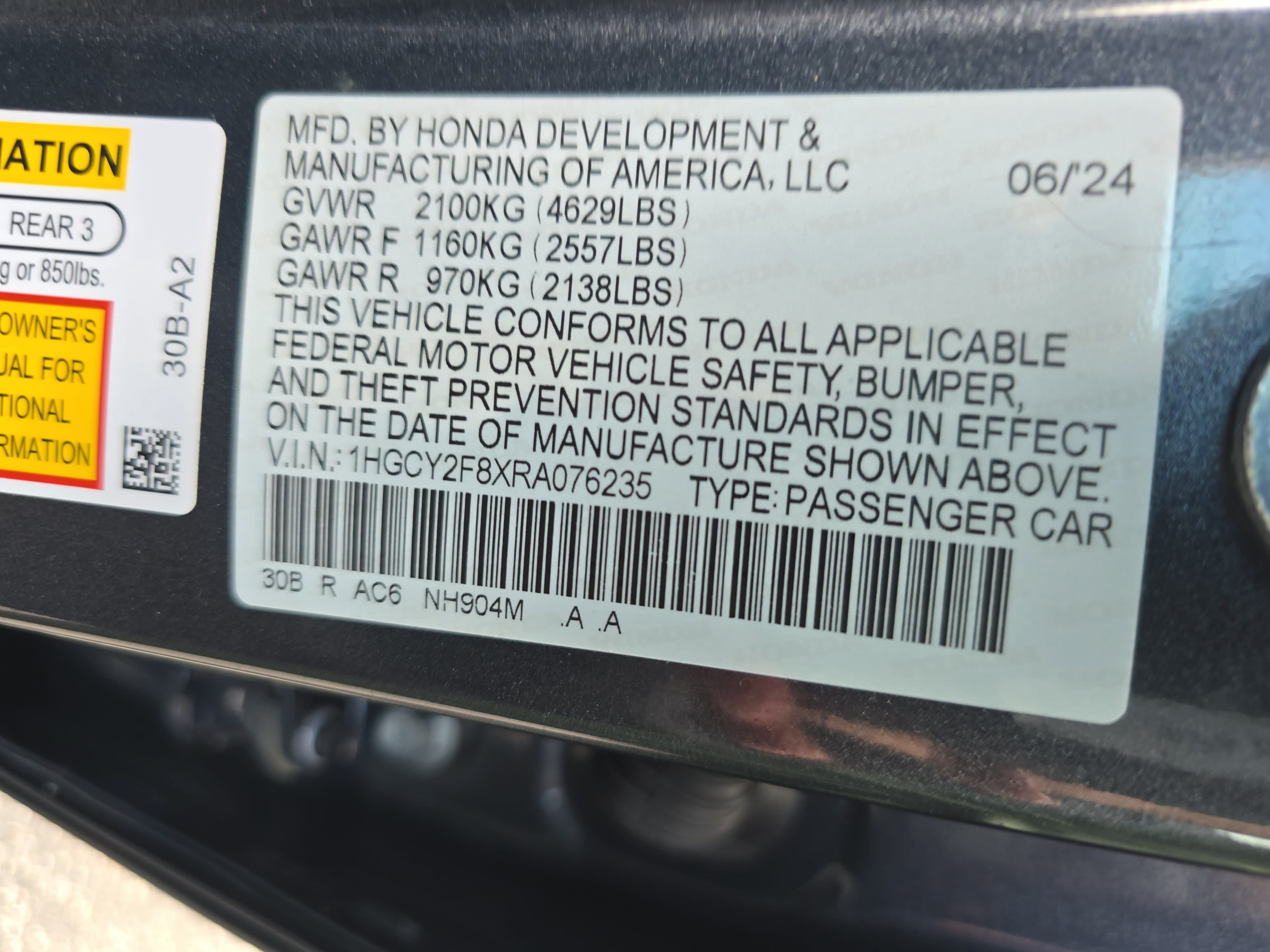 Certified 2024 Honda Accord Touring image 34