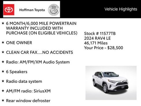Used 2024 Toyota RAV4 LE AWD/4WD image 9