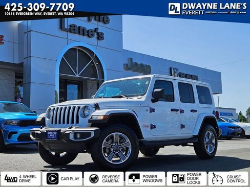 Used 2021 Jeep Wrangler Unlimited Sahara w/ Uconnect 4C Nav & Sound Group AWD/4WD image 1