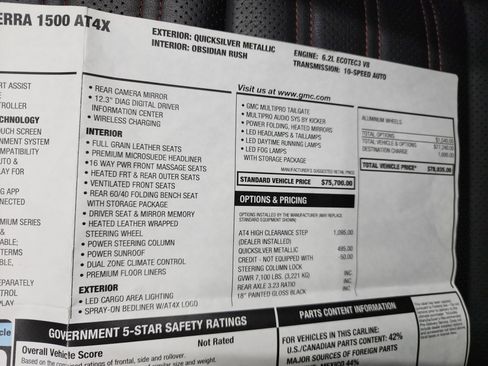 Used 2022 GMC Sierra 1500 AT4X image 57