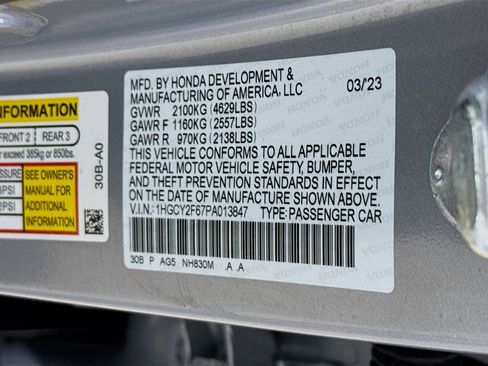 Certified 2023 Honda Accord EX-L image 37